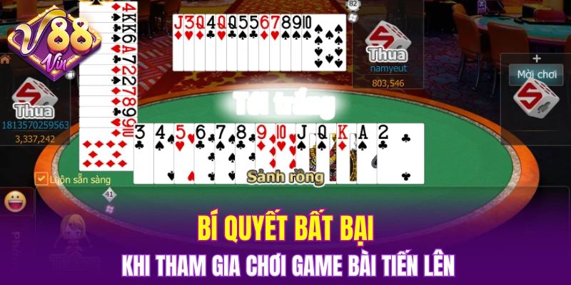 Bí quyết bất bại khi tham gia chơi game bài tiến lên